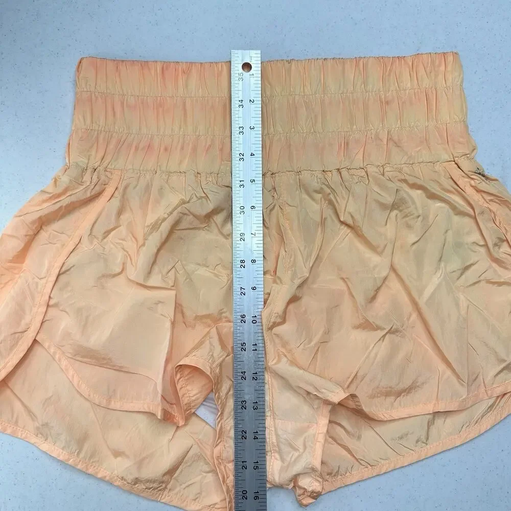 Free People Movement Shorts Womens Large The Way Home Short Orange Lined Running